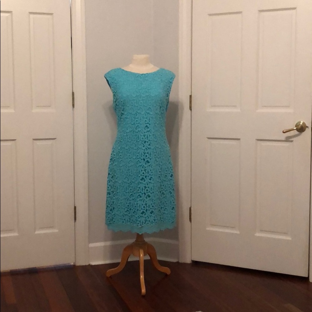 Ralph Lauren blue crochet lace dress